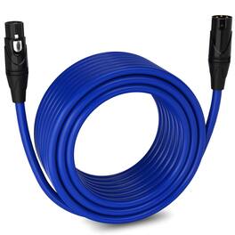 Lyxpro - 75 ft Balanced XLR Cable, Male to Female, 3 Pin Microphone Cable - Blue