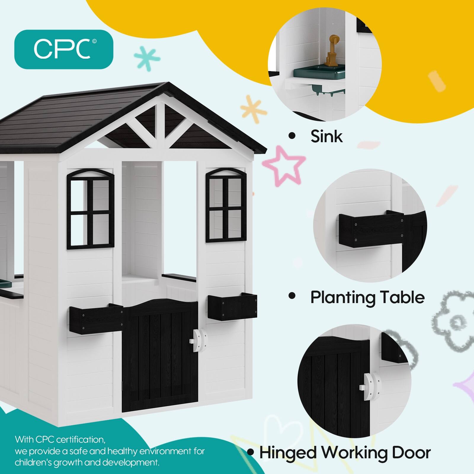 CPC Sink Planting Table

With CPC certification, we provide a safe and healthy environment for children's growth and development.

- Sink
- Planting Table
- Hinged Working Door