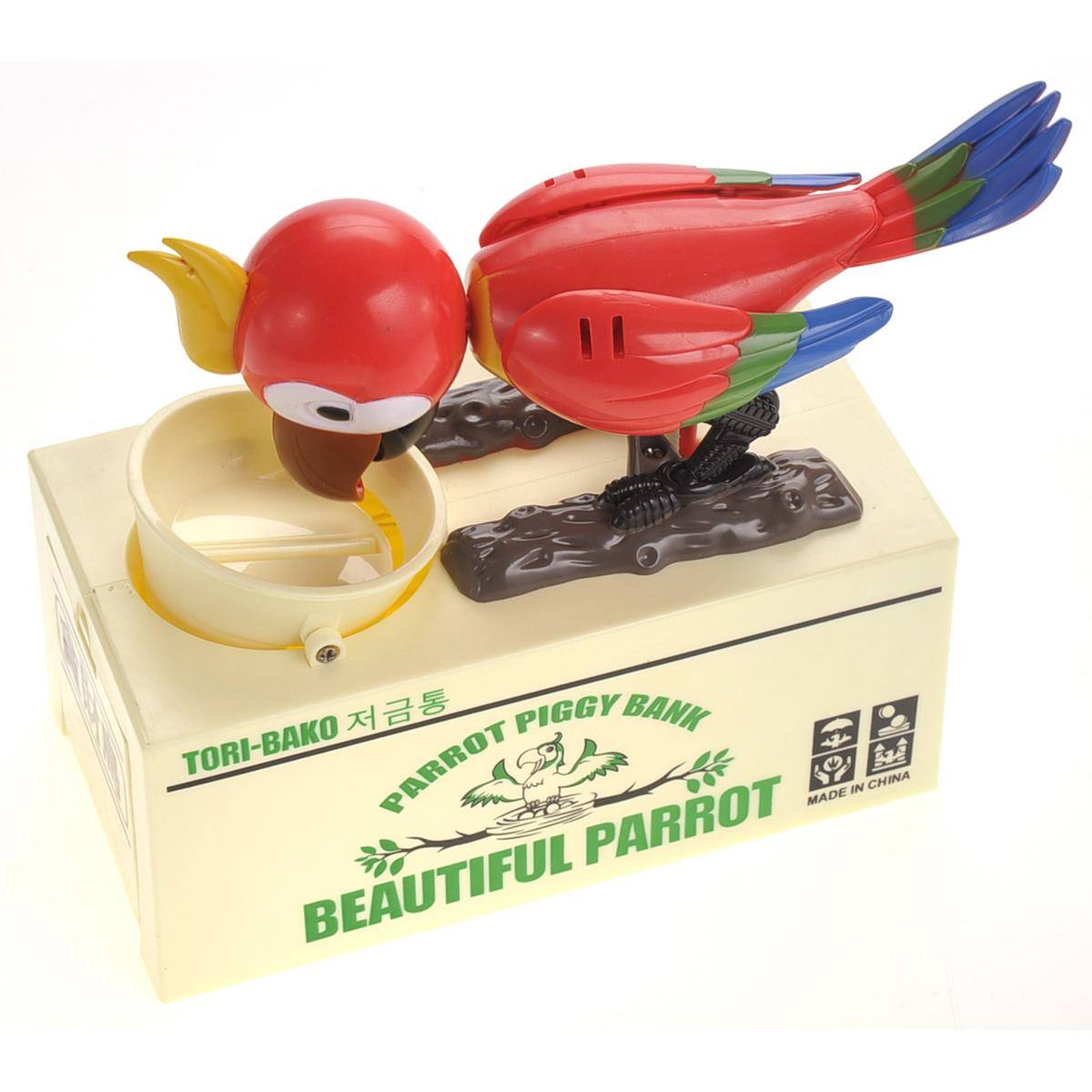 PIGGY BANK  
TORI-BAKO  
PARROT IN CHINA  
MADE IN CHINA  
BEAUTIFUL PARROT