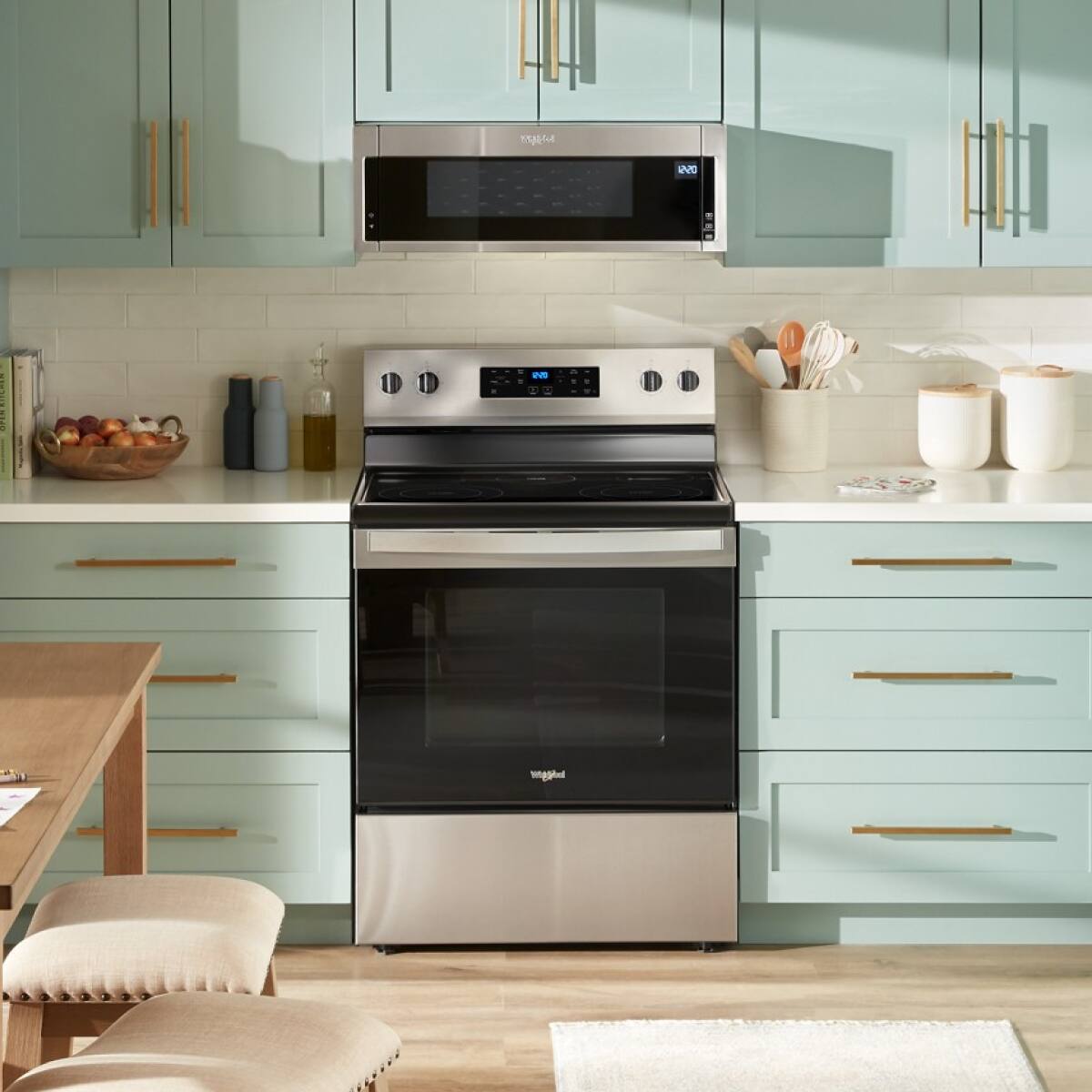 Alt View 6. Whirlpool - Whirlpool - 5.3 Cu. Ft. Freestanding Electric Range with Cooktop Flexibility - Stainless Steel - Stainless Steel.
