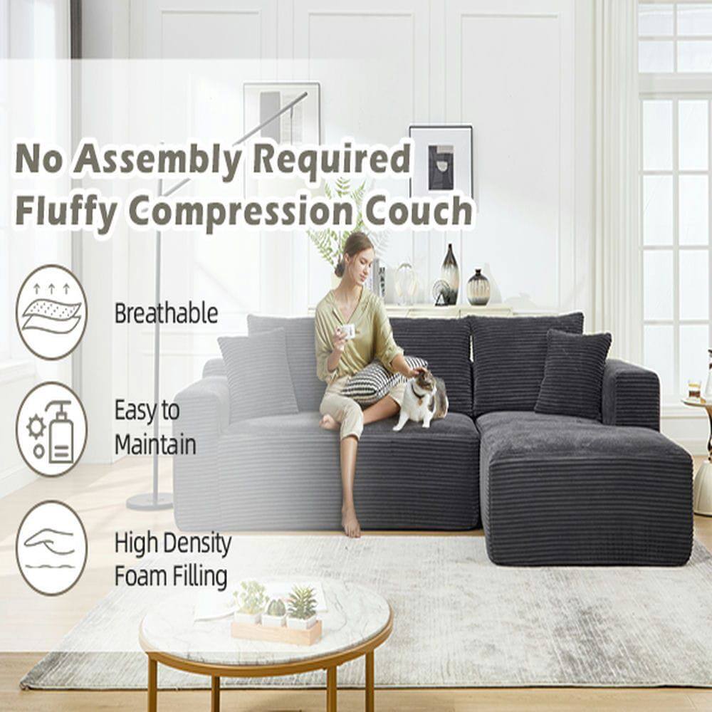 No Assembly Required  
Fluffy Compression Couch  

- Breathable  
- Easy to Maintain  
- High Density Foam Filling