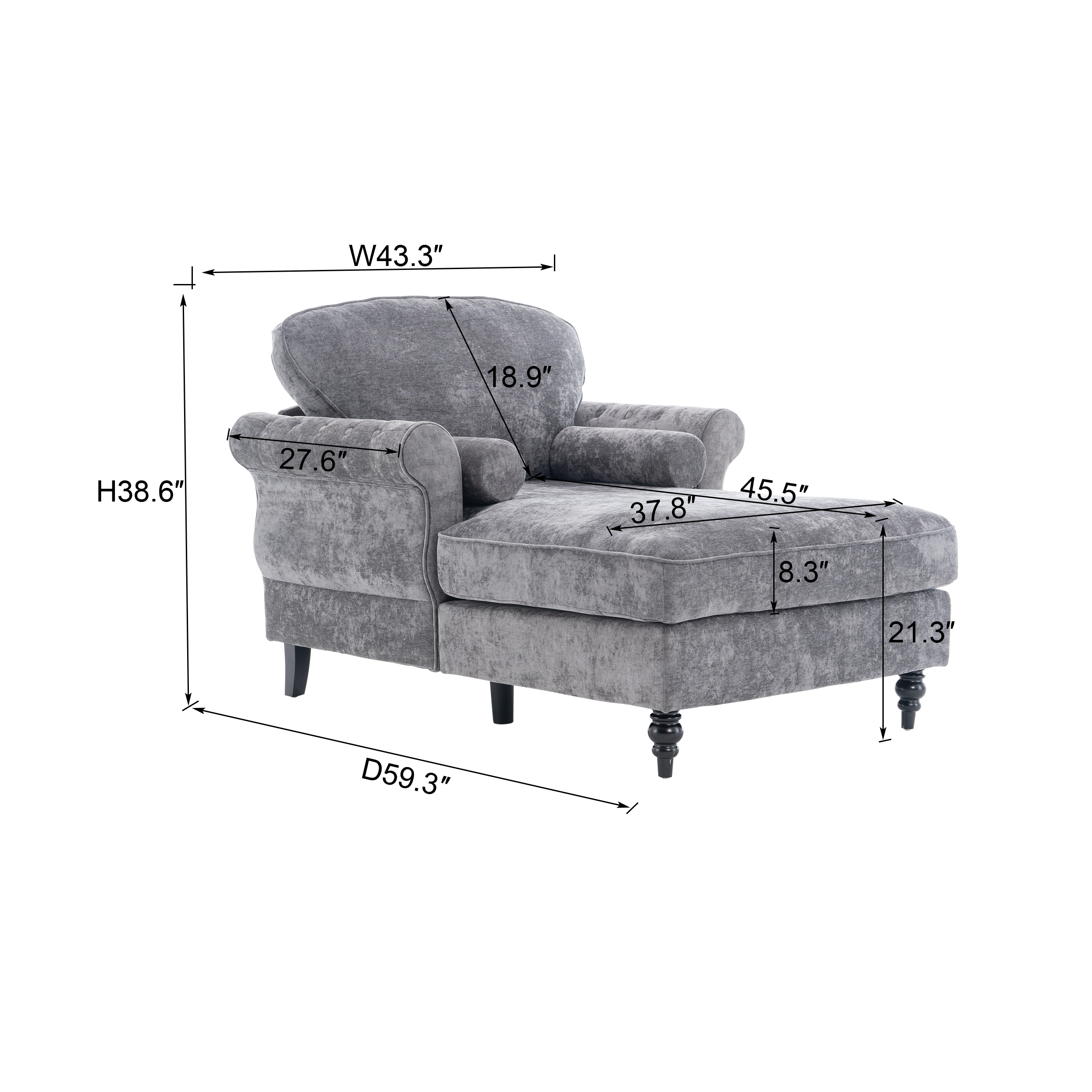 18.9" 27.6" 37.8" 8.3" 21.3"