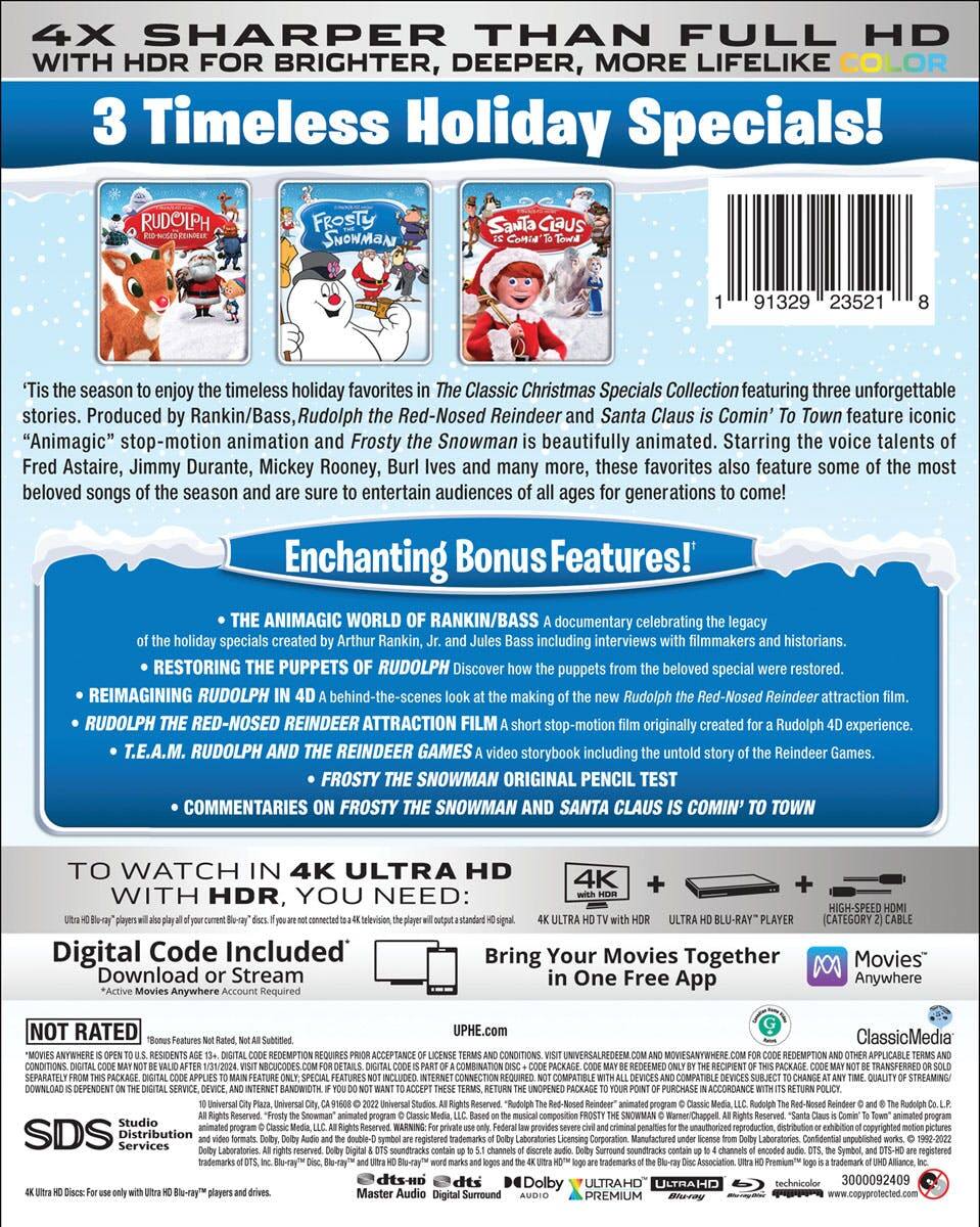 Back. The Classic Christmas Specials Collection   - 4K Blu-Ray.