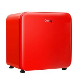 Costway - 1.6 Cubic Feet Compact Refrigerator Reversible Door Mini Fridge - Red