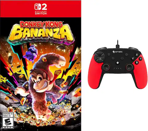 2 NINTENDO SWITCH™ DONKEY KONG BANANZA
ematic X
A DR EVERYONE 10+ TODOS +10
10 ESRB - E (Everyone)