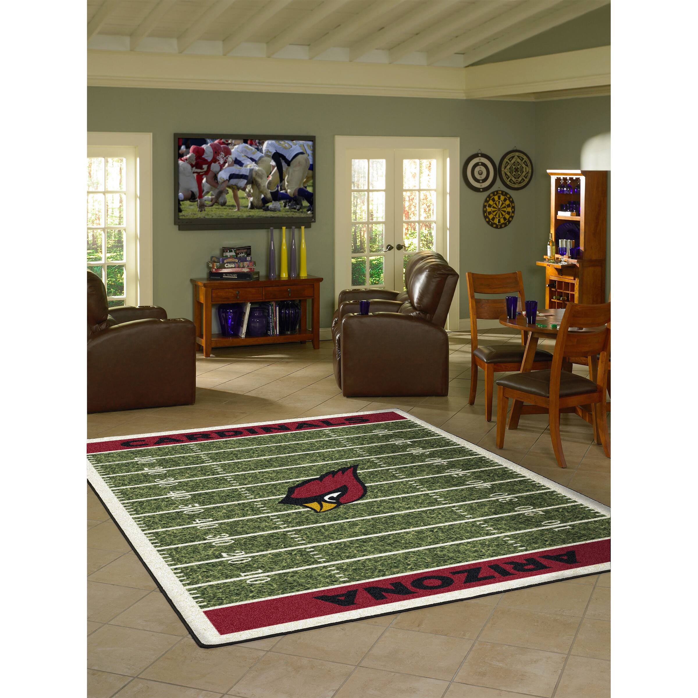 Imperial Arizona Cardinals 7'8'' x 10'9'' Home Field Rug Green 3533077 ...