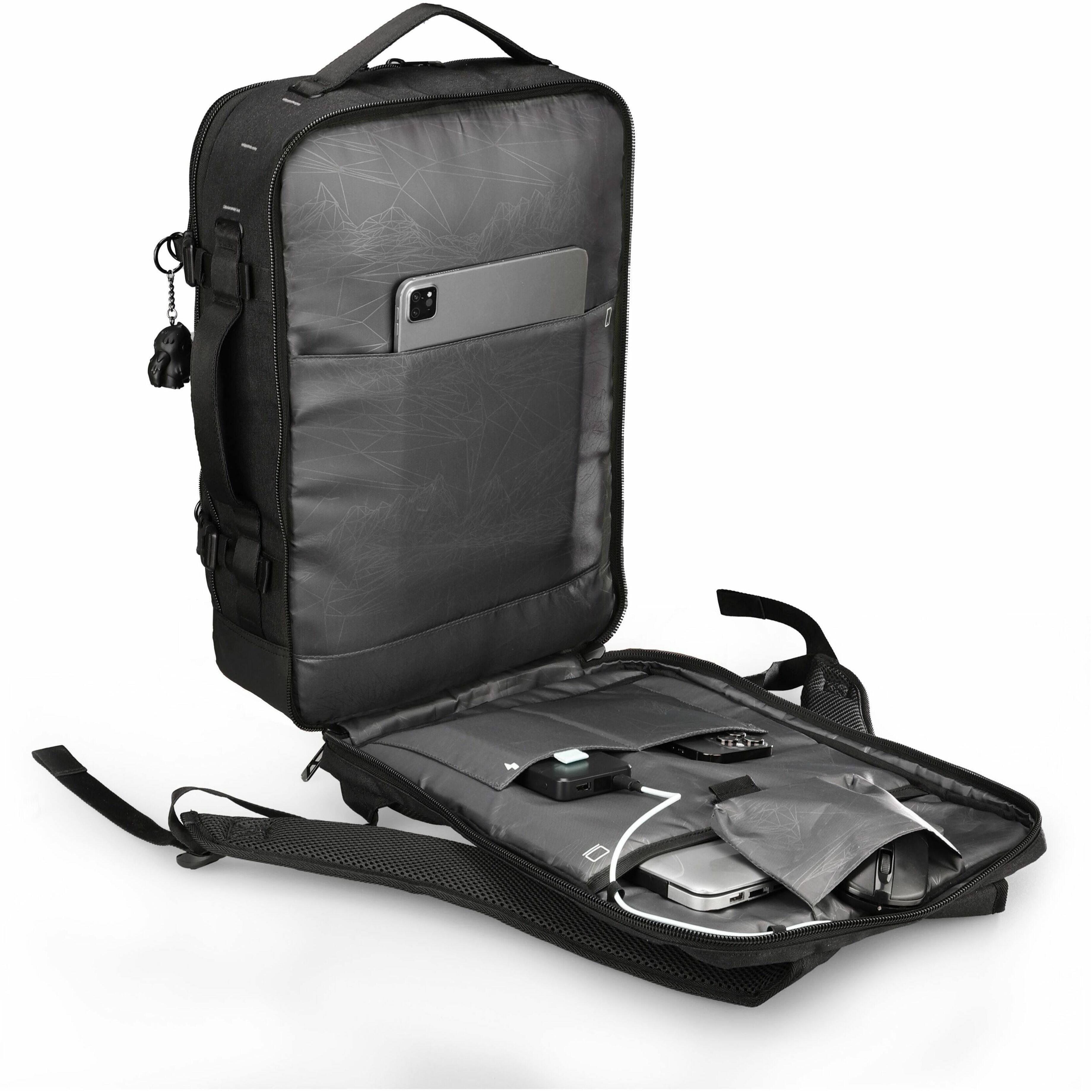Alt View 23. Swissdigital Design - BERG PRO TSA-Friendly Backpack With USB Charging Port  RFID Protection and Fits Up to 17″ Laptop - Black.
