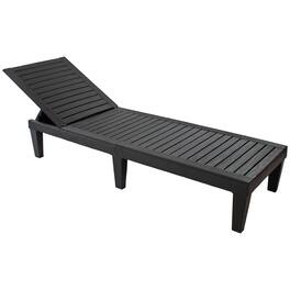 Sunnydaze - 5-Position Adjustable Sun Lounger - Black