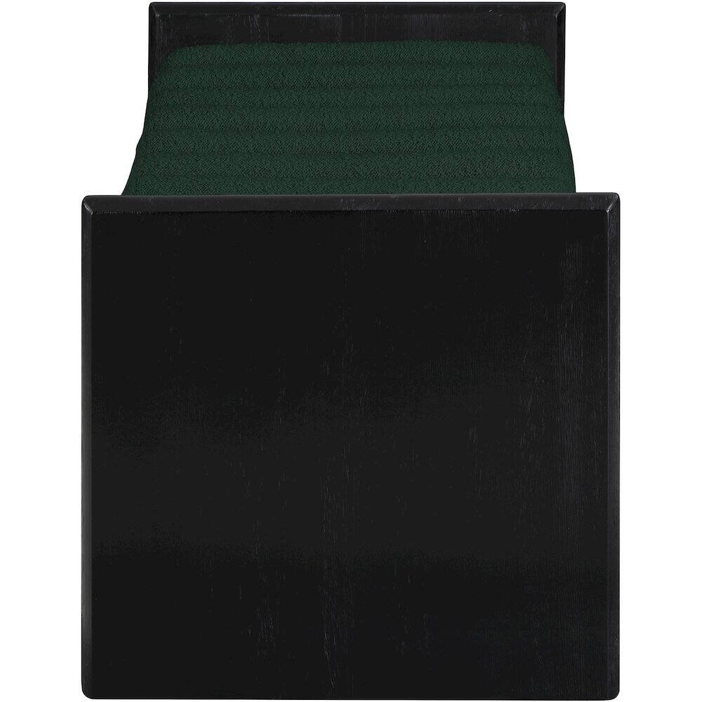 Alt View 3. Meridian Furniture - Waverly Green Boucle Fabric Bench - Green.