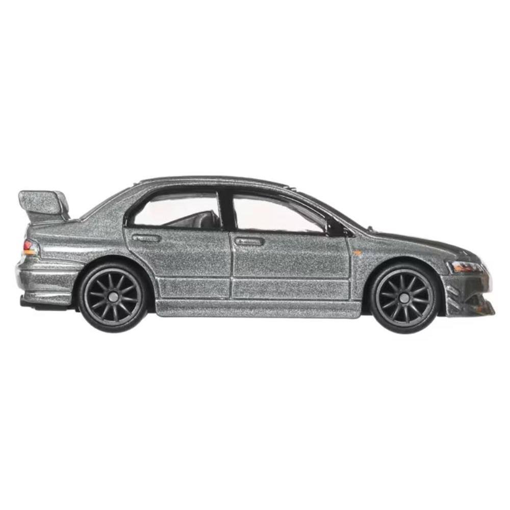 Angle. Hot Wheels - Mitsubishi Lancer Evolution IX Gray Metallic "Ronin Run II" Series Diecast Model Car by Hot Wheels - Gray Metallic.