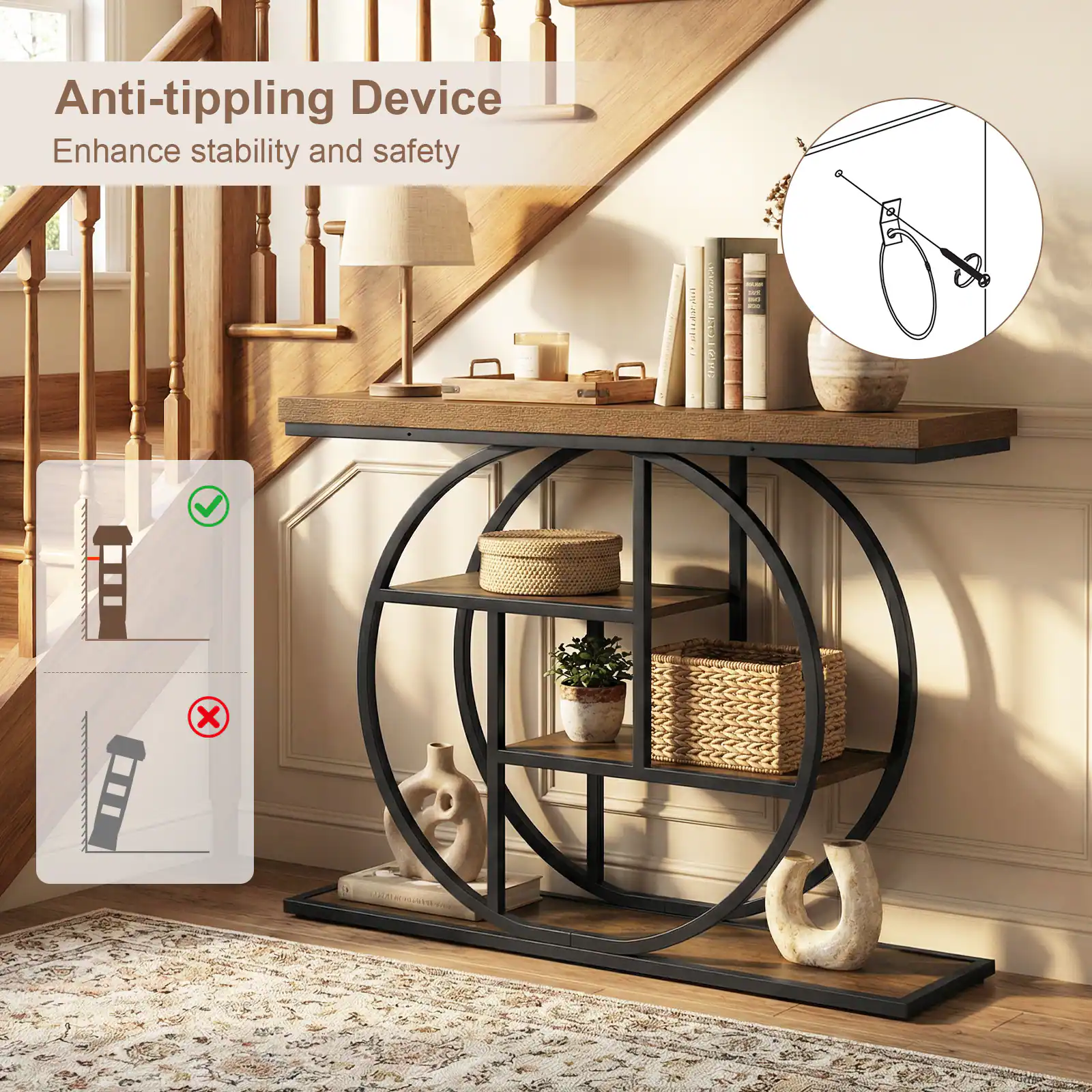 Anti-tipping Device  
Enhance stability and safety