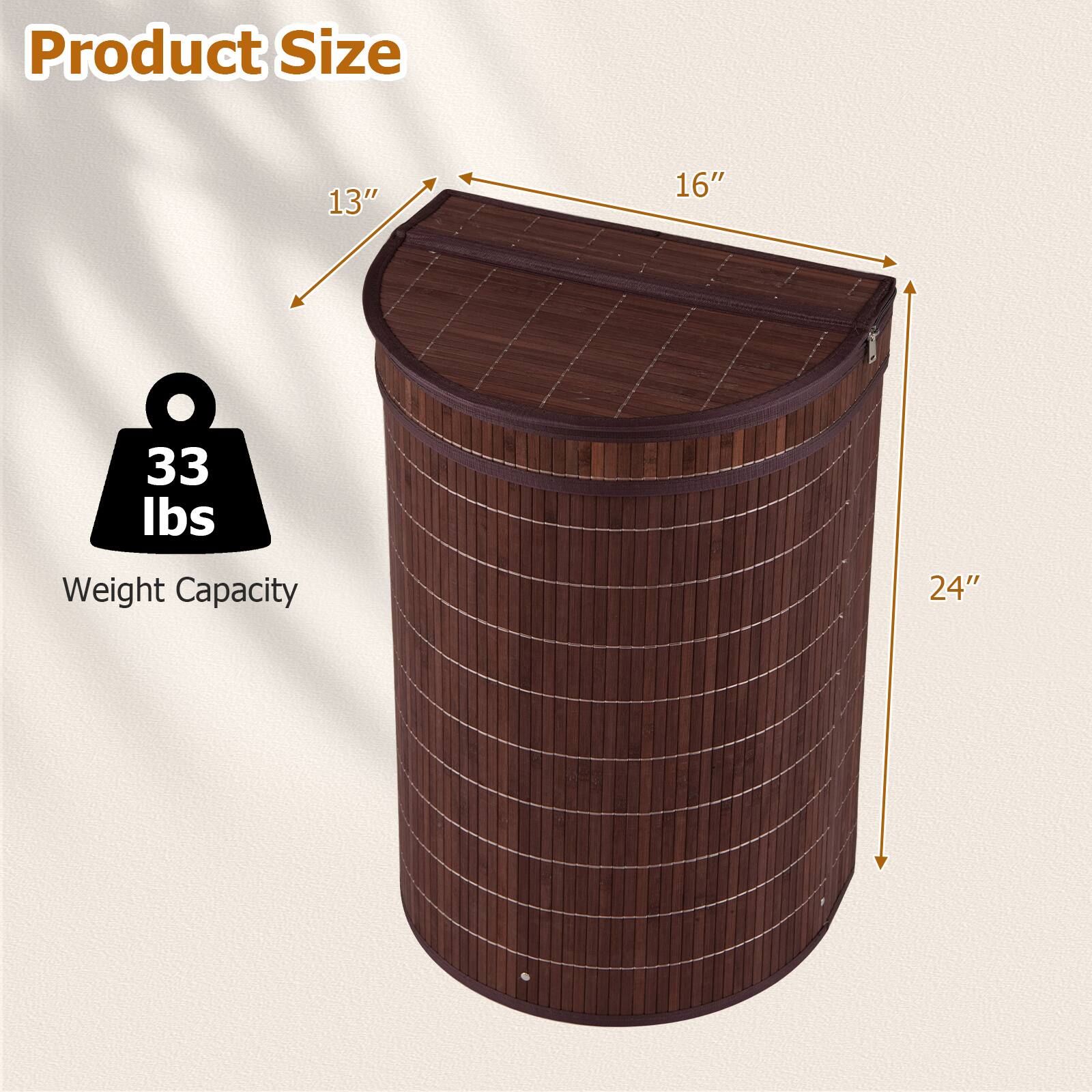 Product Size
13"
16"
24"
Weight Capacity
33 lbs
