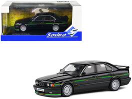 1994 BMW E34 Alpina B10 BiTurbo Graphics 1/43 Diecast Model Car by Solido - Black Metallic with Green