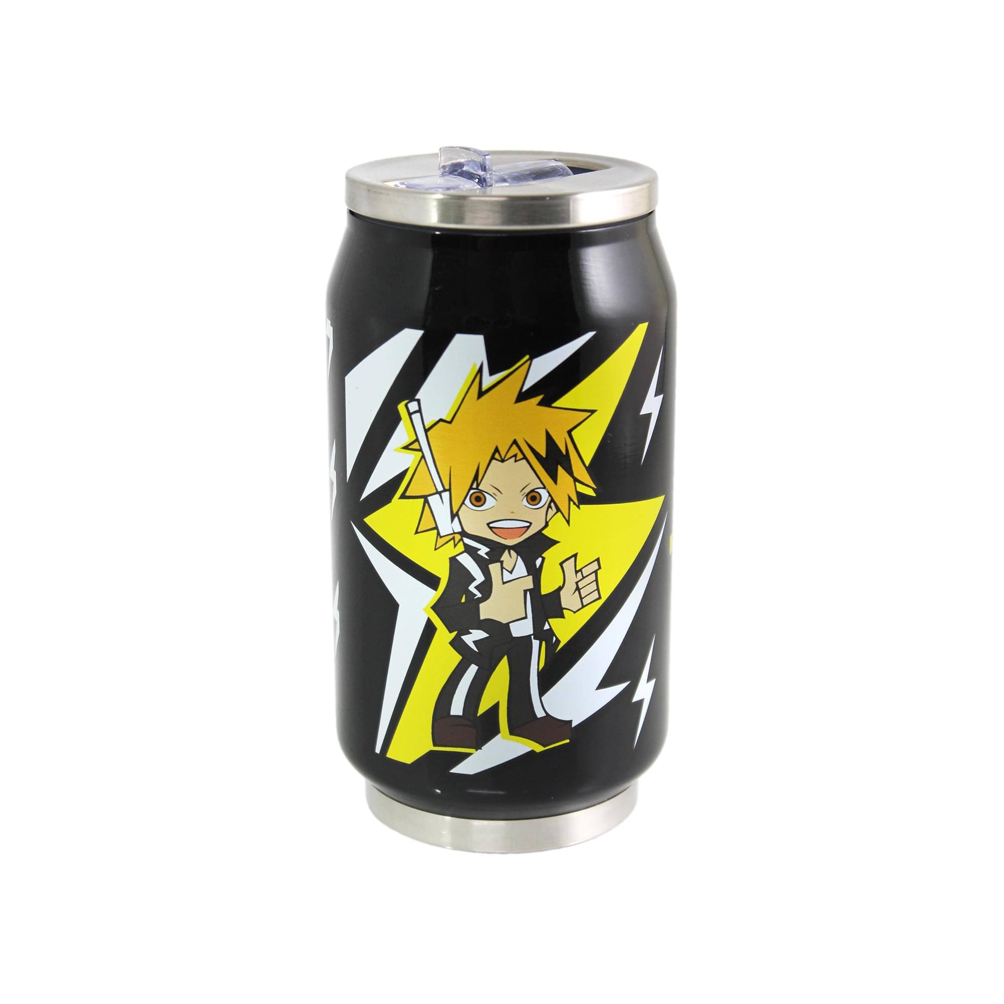 Front. Just Funky - My Hero Academia Denki 9 Ounce Travel Can - Yellow.
