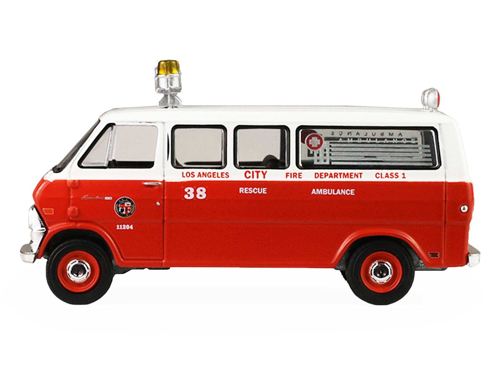 AMBULANCE  
LOS ANGELES CITY  
FIRE DEPARTMENT  
CLASS 1  
RESCUE  
AMBULANCE  
38  
11204