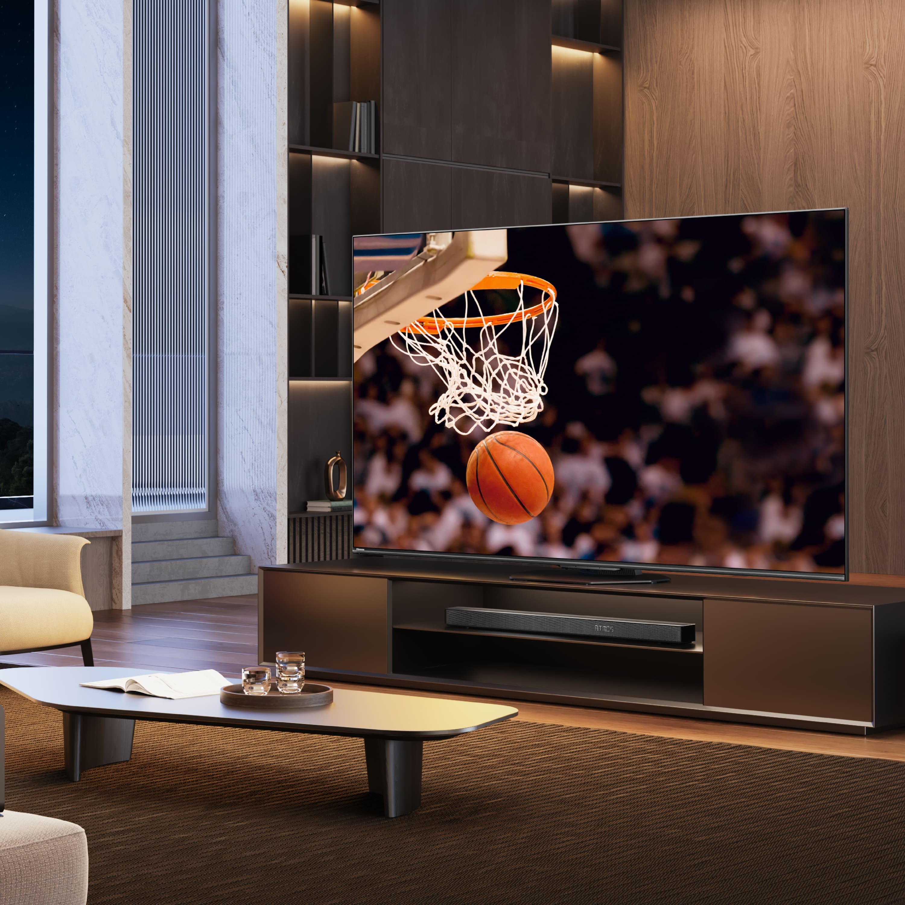 Alt View 15. Hisense - 65" Class U8 Series Mini-LED 4K UHD QLED Smart Google TV (2024) - Black.