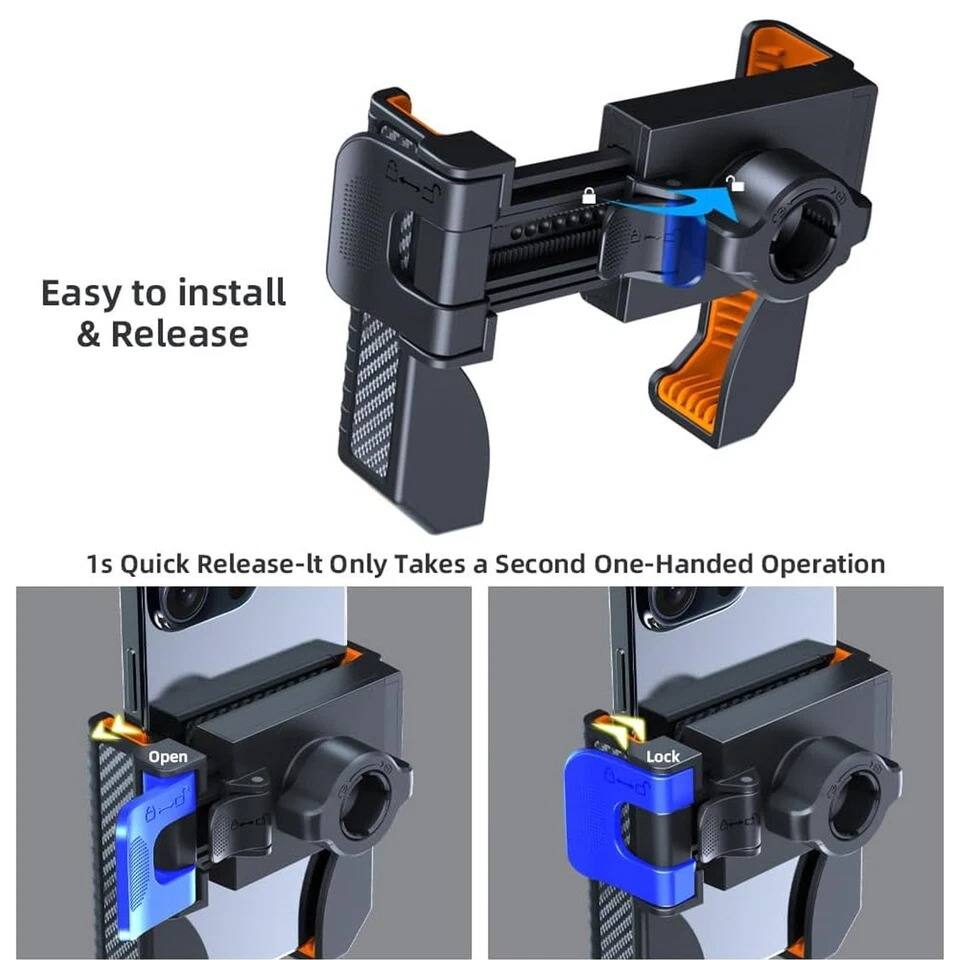 Easy to install & Release

1s Quick Release-It Only Takes a Second One-Handed Operation

Open

Lock