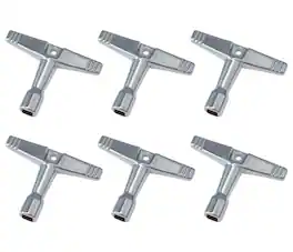 Gibraltar Hardware - Drum Keys 6-Strip Package, 1/4-Inch Socket Fits All Standard Tension Rods, Durable and Easy-to-Use Tuning Tools