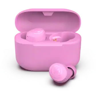 Front. JLab - GO Air POP True Wireless In-Ear Bluetooth Headphones - Pink.