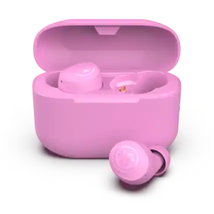Front. JLab - GO Air POP True Wireless In-Ear Bluetooth Headphones - Pink.