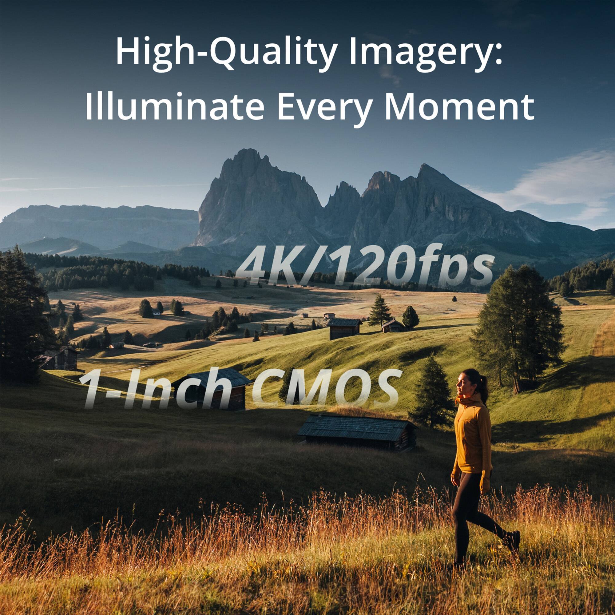High-Quality Imagery:  
Illuminate Every Moment  

4K/120fps  
1-Inch CMOS