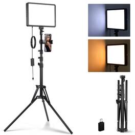 Neewer - Basics LED Panel Light Kit with 59" Tripod & Phone Holder, Bi-Color, BP300