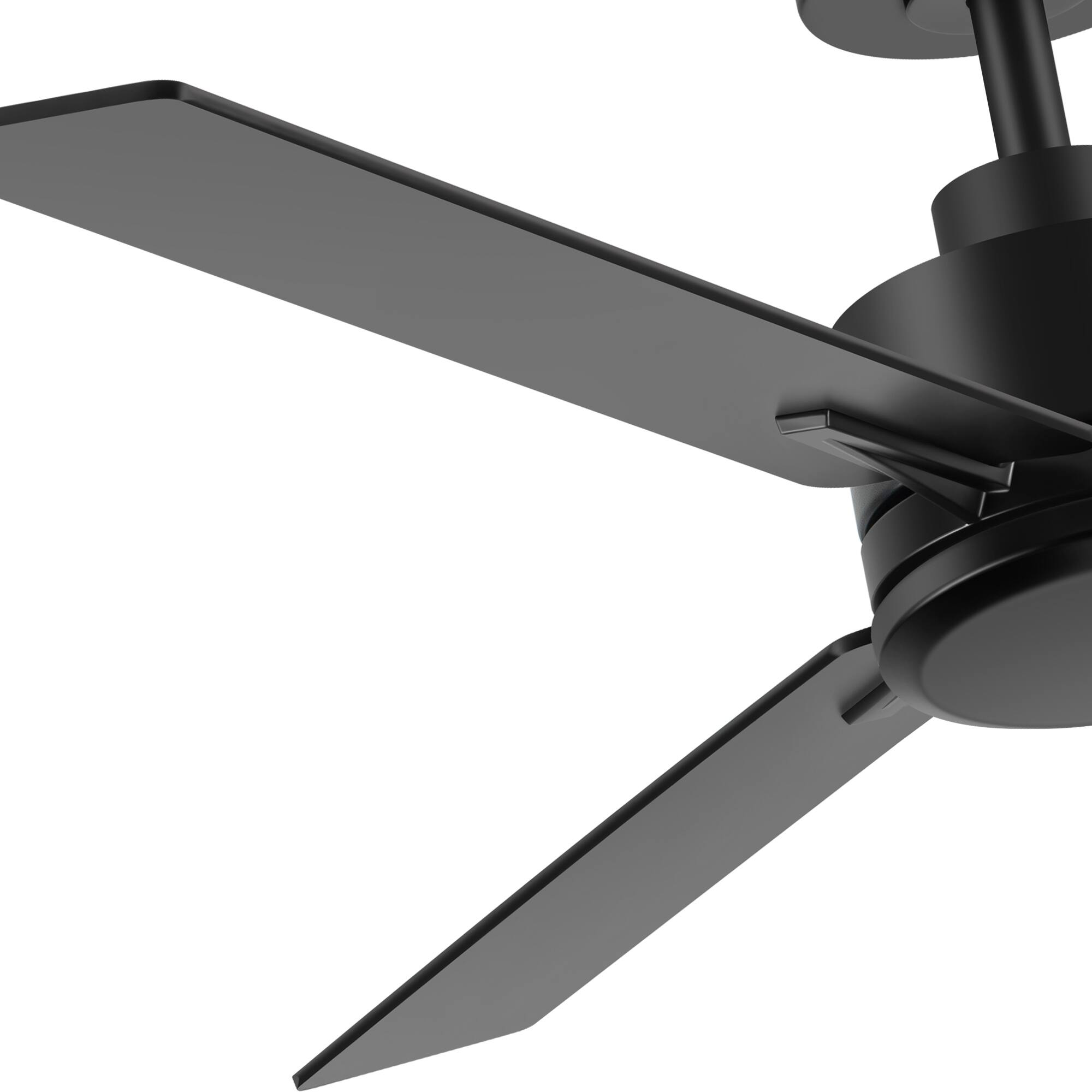 Alt View 7. Breezary - 48-Inch Indoor Ceiling Fan with Remote, 3 Plywood Blades, 6-Speed DC Motor, 5'' Downrod, LED/No Light, Single or 2-Pack - Matte Black (Without Light).