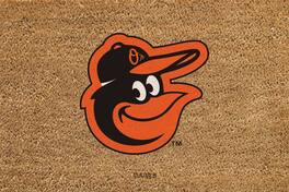 Evergreen Enterprises - Baltimore Orioles 24" x 36" Outdoor Team Logo Coir Mat - Brown