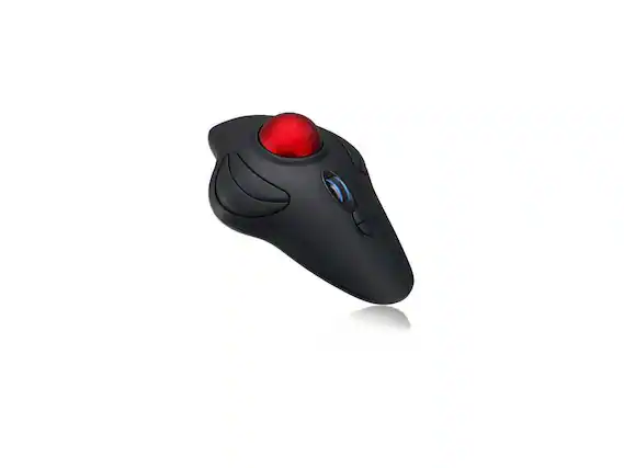 Front. Adesso - iMouse T40 - Wireless Programmable Ergonomic Trackball Mouse - Black.