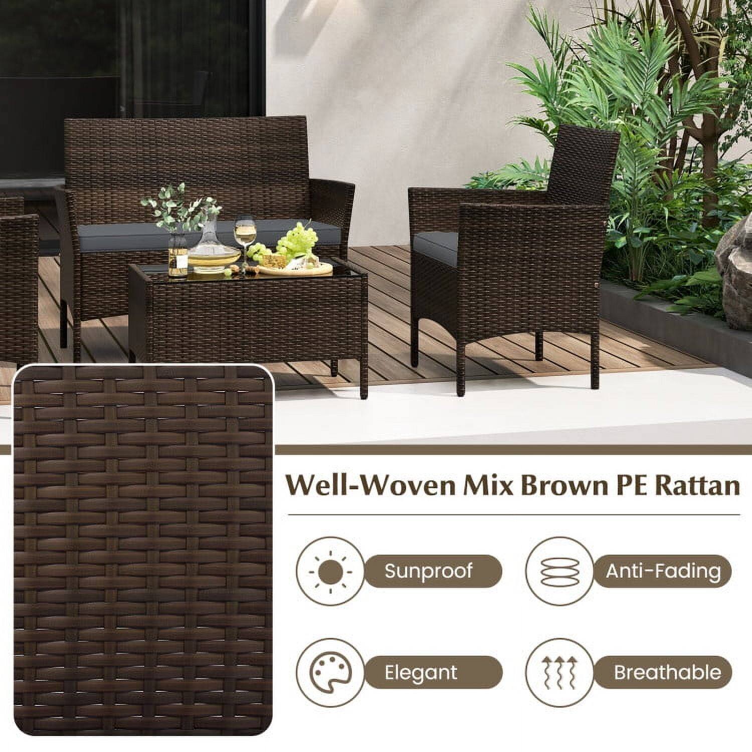 Well-Woven Mix Brown PE Rattan  
Sunproof  
Anti-Fading  
Elegant  
Breathable
