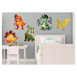 Fan Creations - Pittsburgh Steelers Dinosaurs Wall Decal Set - Multicolor