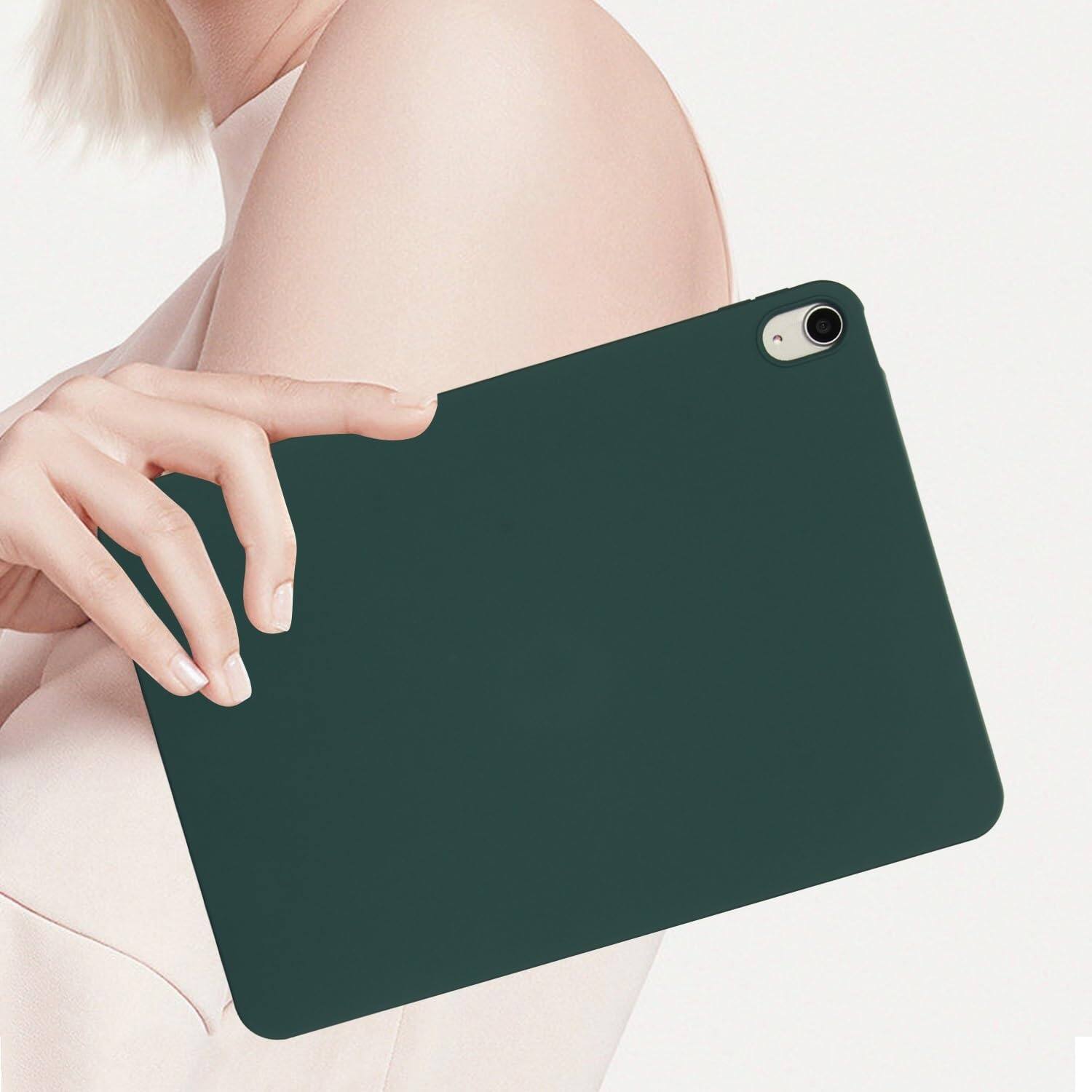 Alt View 4. Dteck - Case For Apple iPad 11"(A16 chip 2025) & 10th Gen Slim Lightweight Soft TPU Skin-Friendly Anti-Scratch Protective Cover - Darkgreen.
