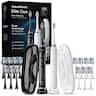 AquaSonic - Elite Duo Rechargeable Electric Toothbrush Set – ADA Accepted, 5 Modes, 2 Travel Cases, 16 Brush Heads - White/Black