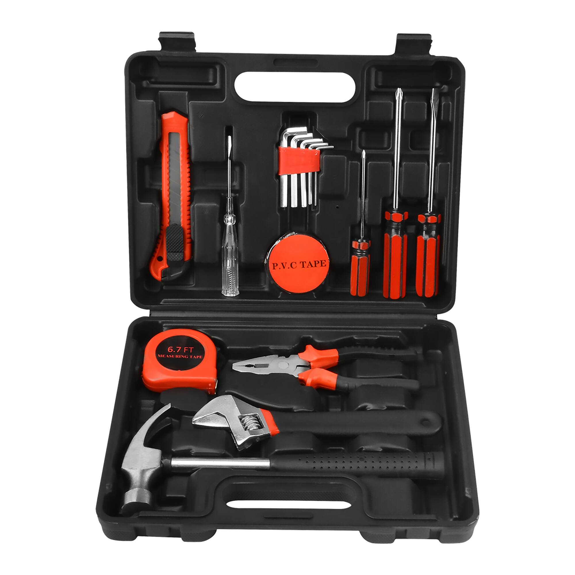 Pursonic - 16-Piece Household Handy Solutions Tool Kit - Black