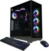 CyberPowerPC - Gamer Supreme Gaming Desktop - AMD Ryzen 7 9700X - 32GB Memory - AMD Radeon RX 9070 XT 16GB - 2TB PCIe 4.0 SSD - Black - Front_Zoom
