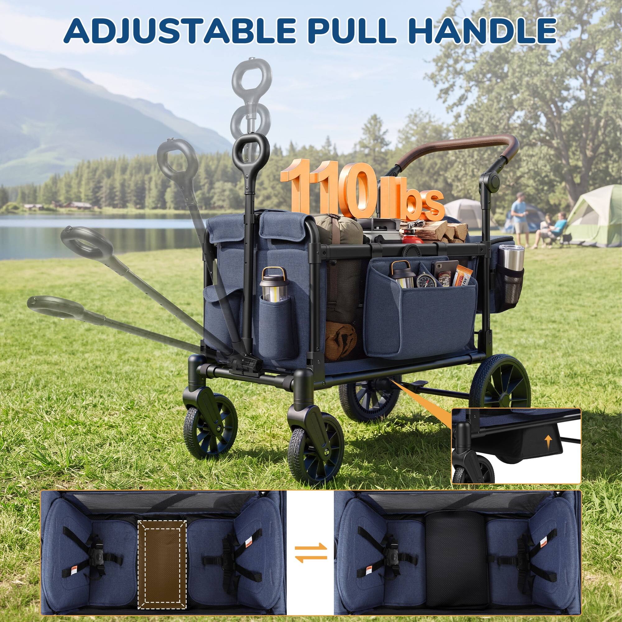 ADJUSTABLE PULL HANDLE  
110lbs  
1L