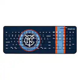 Keyscaper - New York City FC Team Stripe Wireless Keyboard - Multicolor