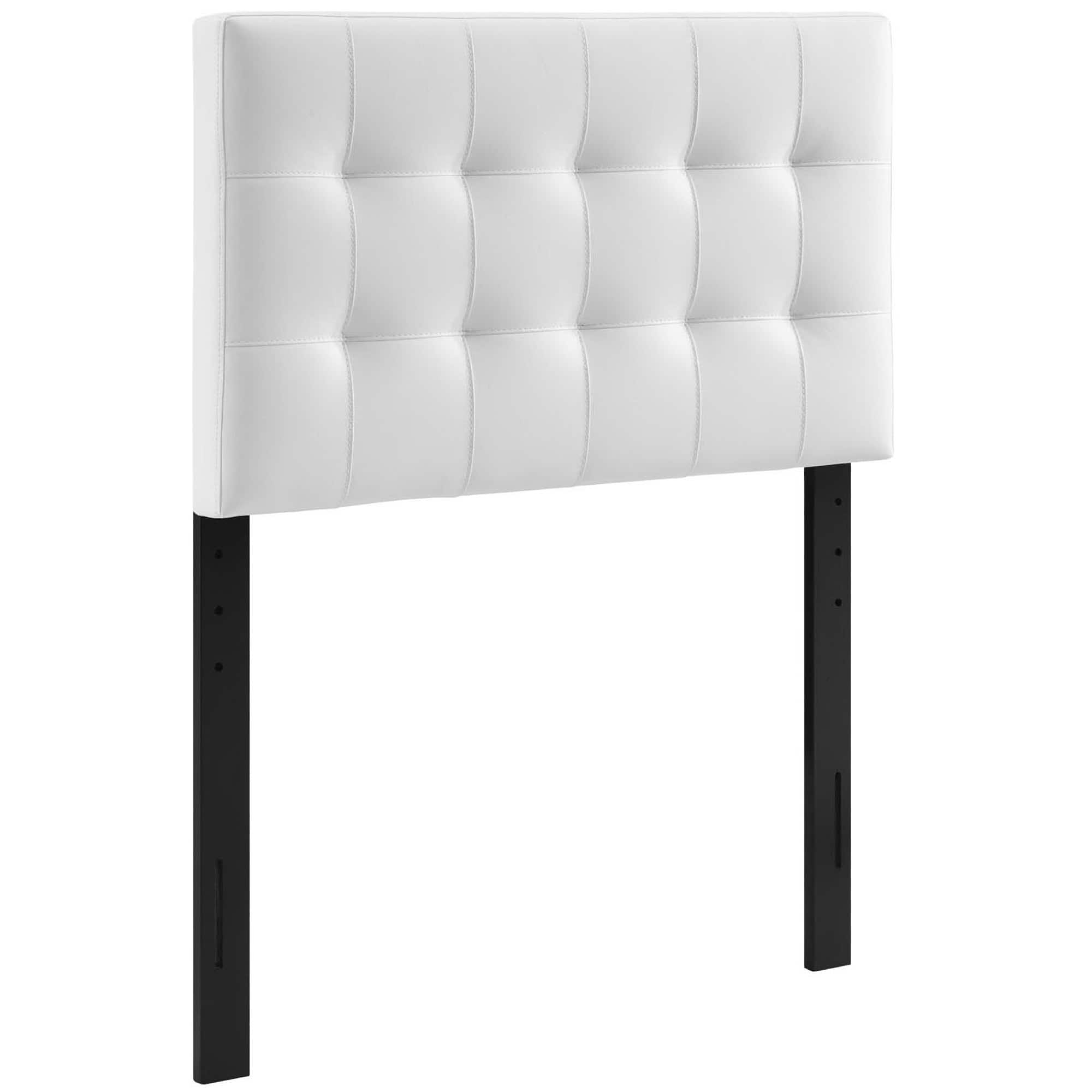 Lily Upholstered Vinyl Twin Headboard by Modway - White