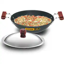 Hawkins - AD375S 3.75L Anodised Deep Fry Pan - Black