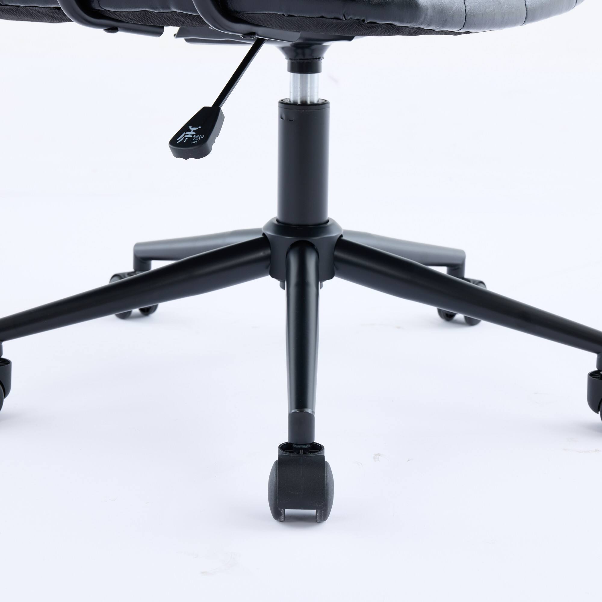 Alt View 2. GOODSILO - Antique PU Leather Executive Office Chair with High Backrest and Adjustable Gas Lift for Ergonomic Comfort - Antique Black.