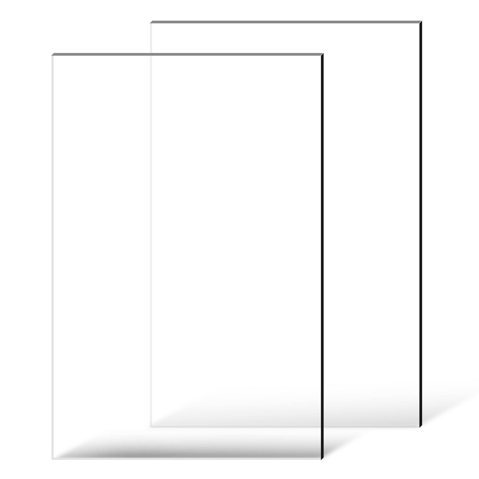 Alt View 5. VEVOR - Plexiglass Acrylic Sheet, 2-Pack Plastic Sheets, 24 x 36 Inch 1/4 Inch Thick Clear Plastic Cast Transparent Glass - Transparent.