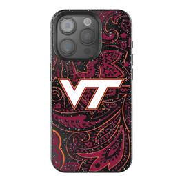 Keyscaper - NCAA - Virginia Tech Hokies Paisley Bling iPhone Case - 14 - Black