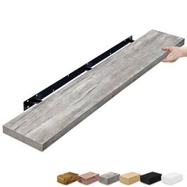 Sorbus - 1-Piece 55 Inch Wall Mounted Floating Shelves - Gray