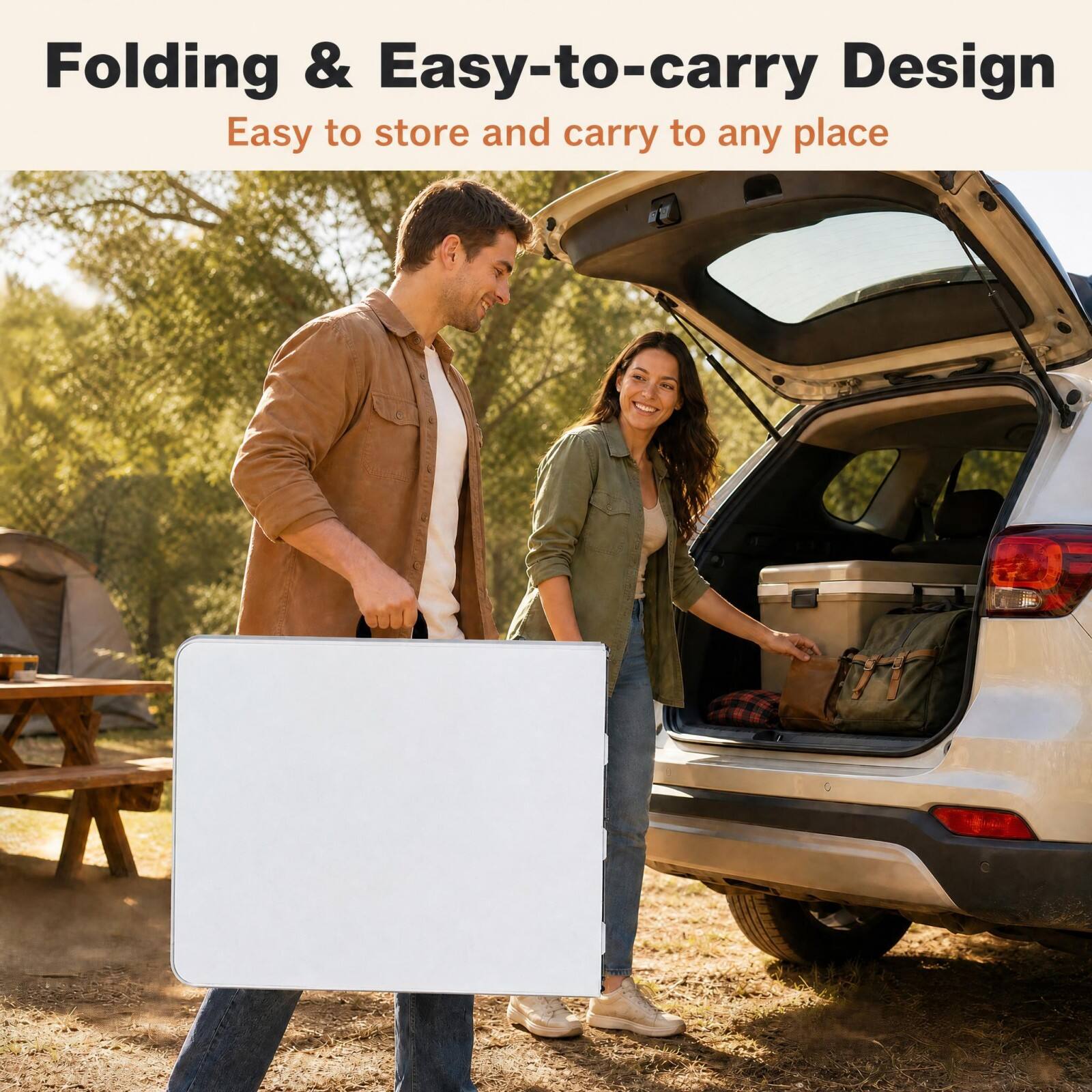 Folding & Easy-to-carry Design  
Easy to store and carry to any place