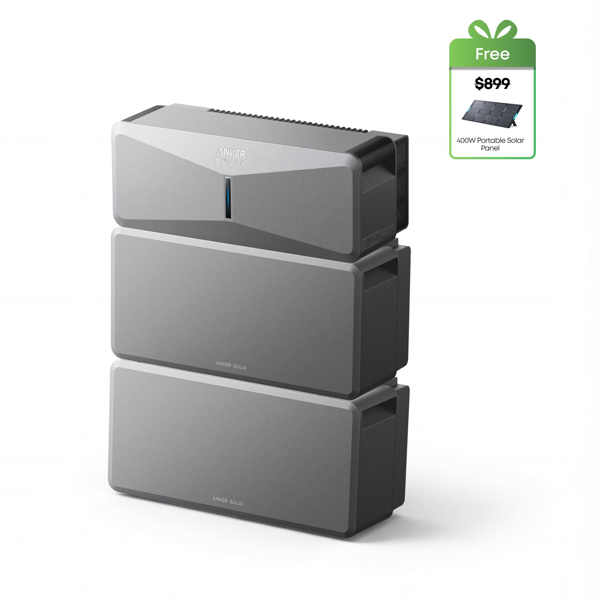 Anker - SOLIX E10 Whole-Home Backup System 10kW Turbo Output, Installation Required (12288 Wh Capacity)