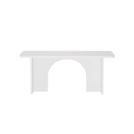 FUFU&GAGA - Arched Desk – Elegant Home Office & Study Workspace - White