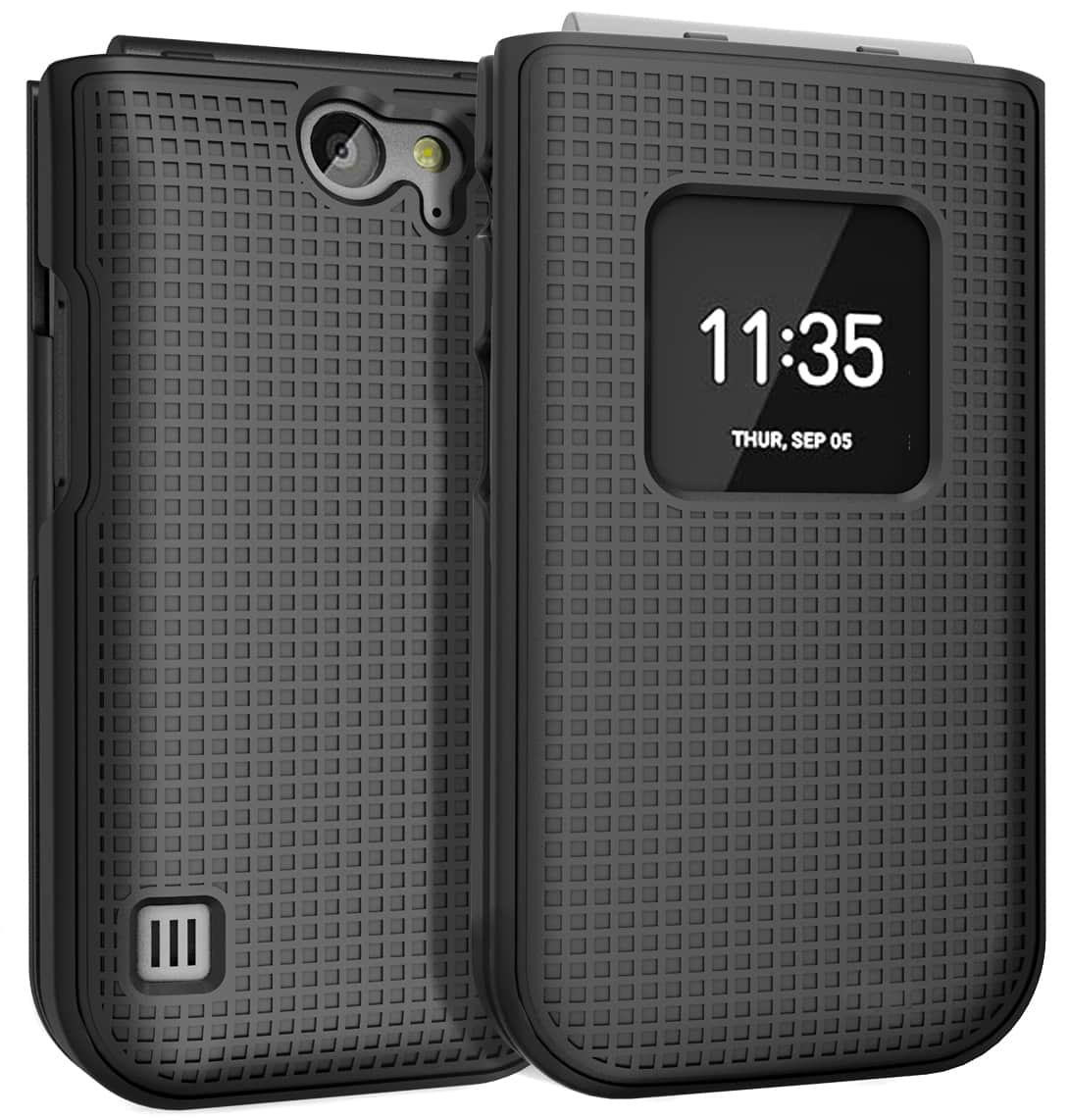 Nakedcellphone - Hard Case for Verizon Nokia 2720 V Flip Phone - Black