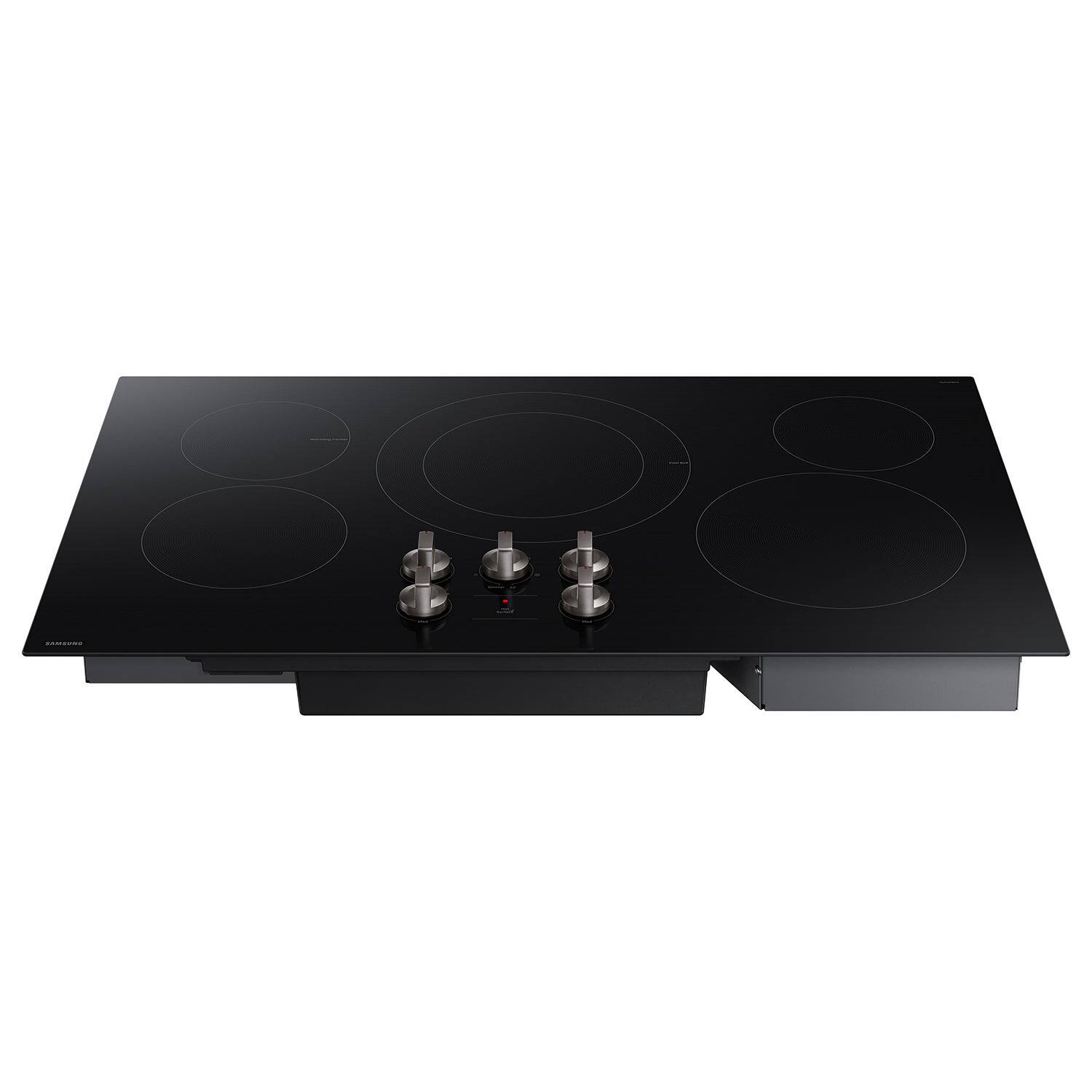 Alt View 19. Samsung - 36" Built-In Electric Cooktop with 5 Burners and ENERGY STAR® Certified - Black.