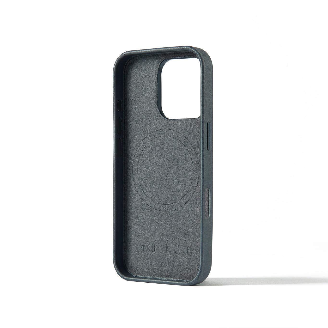Angle. Mujjo - MaizCase for iPhone 16 Pro - Steel Blue.