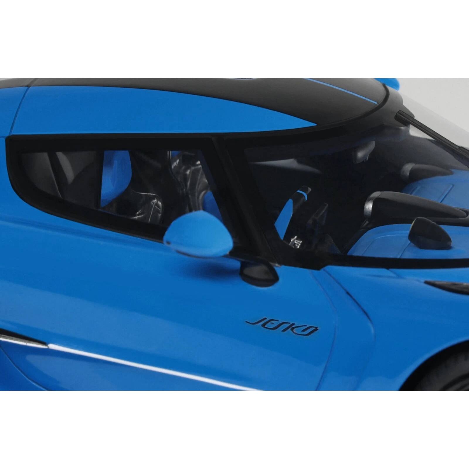 Alt View 1. GT Spirit - 2025 Koenigsegg Jesko Blue Metallic with Black Stripes 1/18 Model Car by GT Spirit.